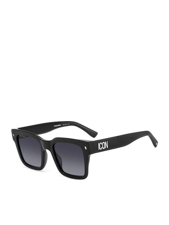 Dsquared2 Men's Sunglasses with Black Plastic Frame and Black Gradient Lens 0010/S 807/9O
