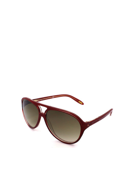 Ralph Lauren Ralph Lauren Women's Sunglasses with Burgundy Plastic Frame and Brown Gradient Lens RA5123 956-13