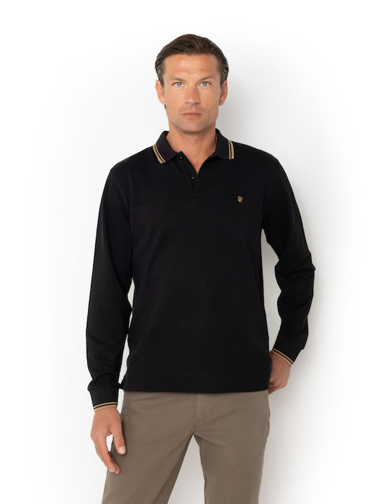 The Bostonians Polo Short Sleeve Black Blouse