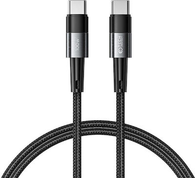 Tech-Protect Braided USB 2.0 Cable USB-C male - USB-C 100W Gray 1m