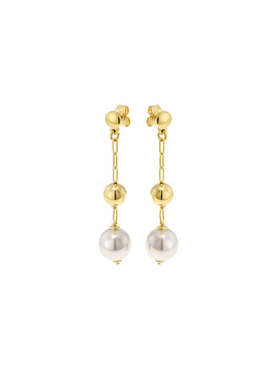 Vogue Earrings made of Silver Gold Plated with Pearls