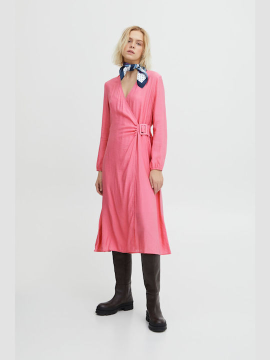 ICHI Midi Dress Pink