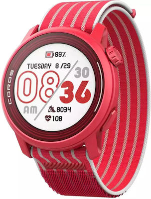 Coros Pace 3 Smartwatch με Παλμογράφο (Κόκκινο)