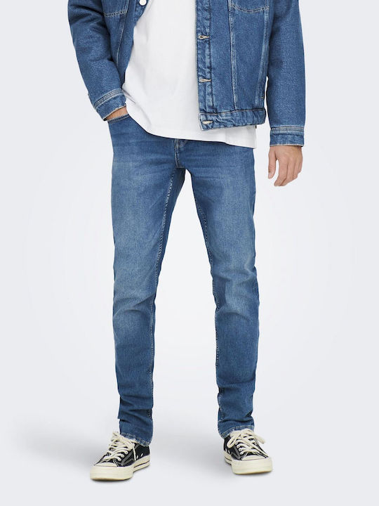 Only & Sons Pantaloni de Bărbați din Jean în Croială Slim Blue