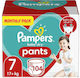 Pampers Diaper Pants Pants Pants No. 7 for 17+ kgkg 104pcs