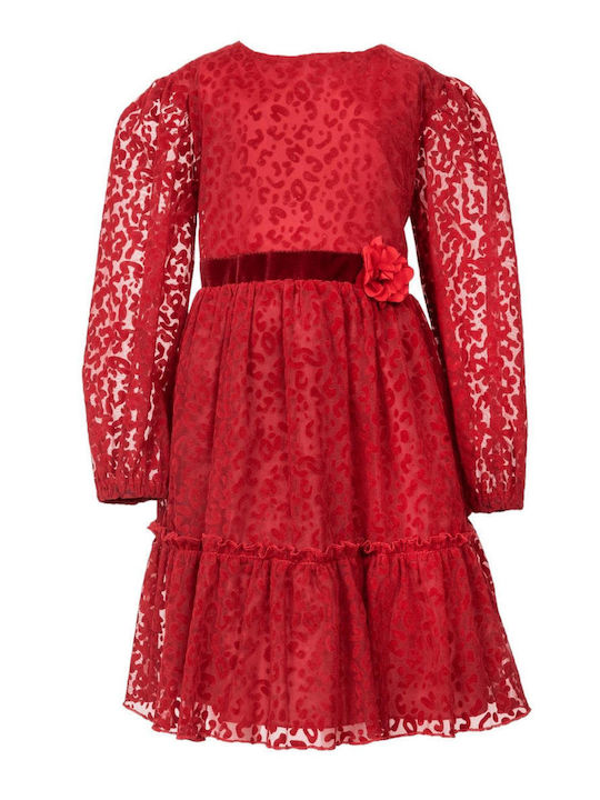 M&B Kid's Fashion Rochie pentru Copii Mânecă lungă red