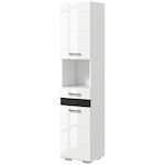 Kleankin Floor Bathroom Column Cabinet L37xD32.5xH170cm White