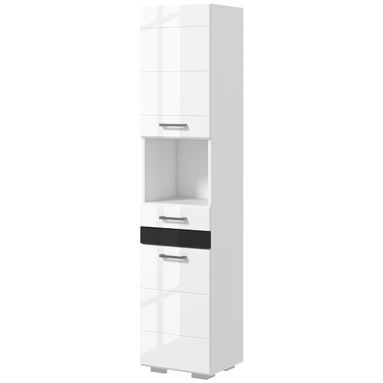 Kleankin 834-633V00WT Dulap Coloană Pentru Baie Pardoseală 37x32.5x170cm Albă