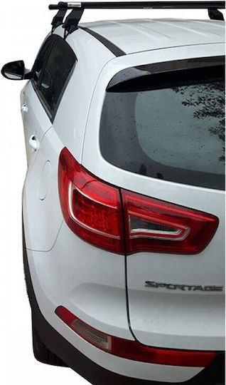 Menabo Autodachträger Stahl für Kia Sportage 2010-2013 mit Dachträgerfüßen und Schloss Schwarz