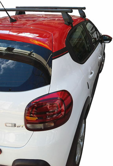 Menabo Метални Таванни Стелки За Автомобил За Citroen C3 2016-2024 С Крака За Покривен Багажник И Заключване Черни МП.CC3.09