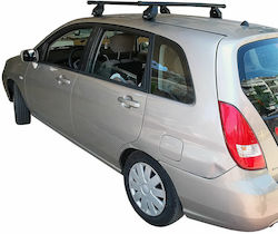 Menabo Μπάρες Οροφής Μεταλλικές για Suzuki Liana (Σετ με πόδια) Ασημί