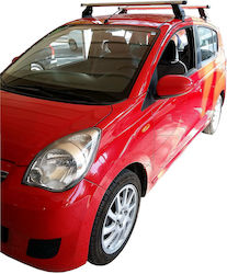 Menabo Car Roof Bars Aluminum for Daihatsu Cuore 2007+ Silver