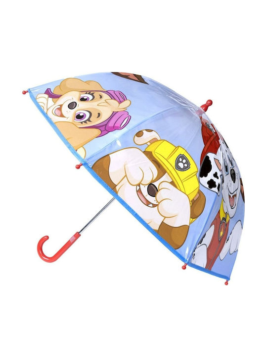 Paw Patrol Kids Curved Handle Umbrella with Diameter 71cm Multicolour