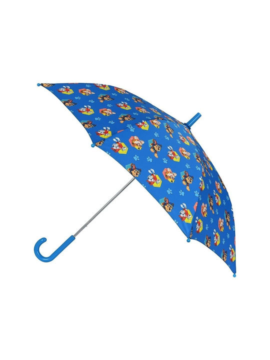 Paw Patrol Kids Curved Handle Umbrella with Diameter 86cm Blue