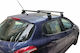 Menabo Metallic Car Roof Bars for Peugeot 208 5D Set with Roof Rack Legs Silver