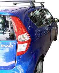Menabo Car Roof Bars Steel for Suzuki Splash 5D 2008>2014 Silver