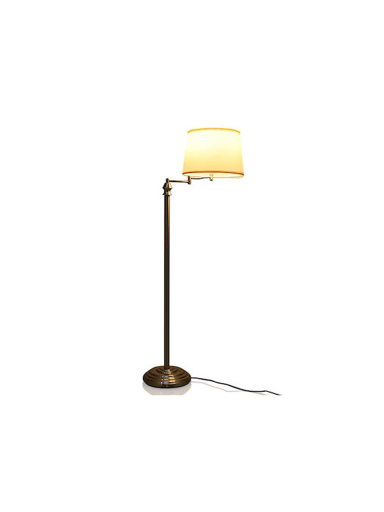 Costway Floor Lamp H152xW35.5cm. with Socket for Bulb E27 Beige