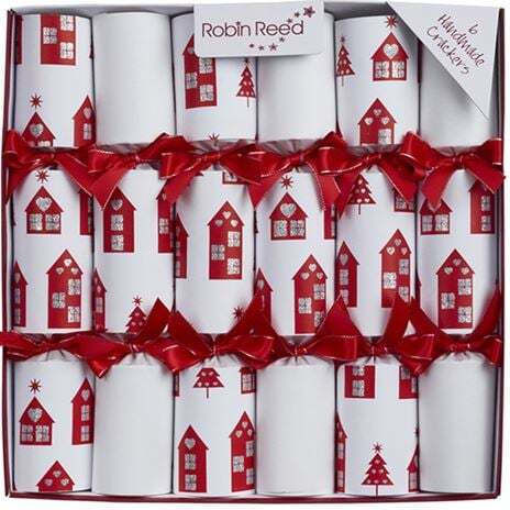 Robin Reed Christmas Tableware Ornaments Cracker with Gifts 6 Pieces