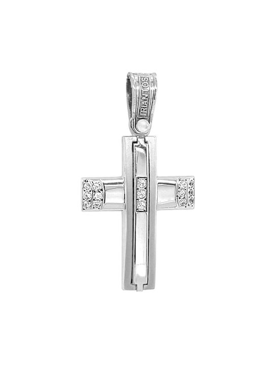 Xryseio Women's White Gold Cross 14K