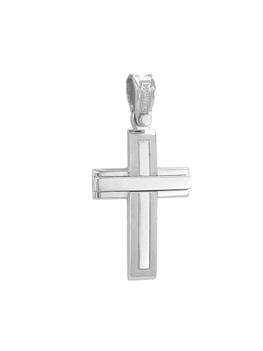 Xryseio Women's White Gold Cross 14K