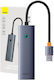 Baseus UltraJoy USB 3.0 USB-A 4 Port Hub Gray