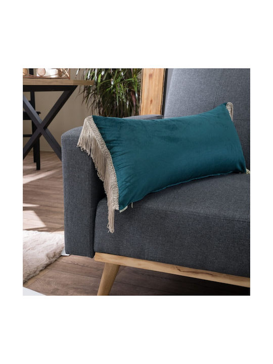 Teoran Sofa Cushion Velvet in Velvet Turquoise ...