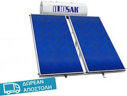ILIOsak Tinox Ηλιακός Θερμοσίφωνας 200lt Glass Διπλής Ενέργειας 4τ.μ. Επιλεκτικός