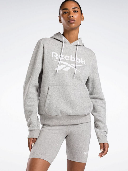 Reebok Women's Hooded Fleece Sweatshirt Gray