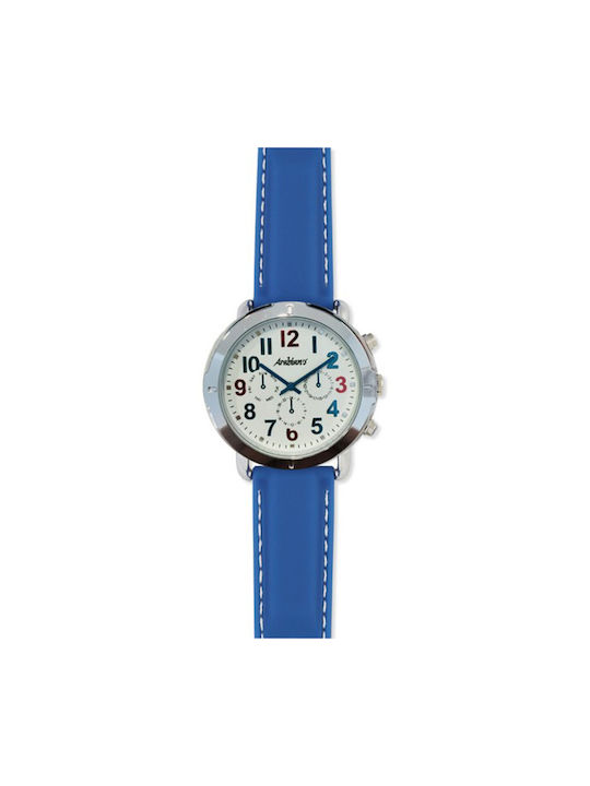 Arabians Watch Battery with Blue Leather Strap