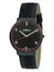 Arabians Men's Watch 40mm Battery with Black Leather Strap