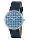 Arabians Men's Watch 38mm Battery with Blue Leather Strap