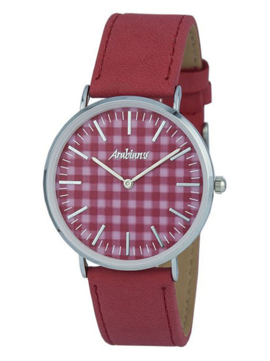 Arabians Men's Watch 38mm Battery with Red Leat...