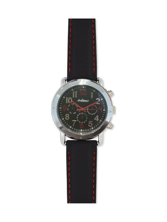 Arabians Ανδρικό Ρολόι 44mm Μπαταρίας με Μαύρο ...