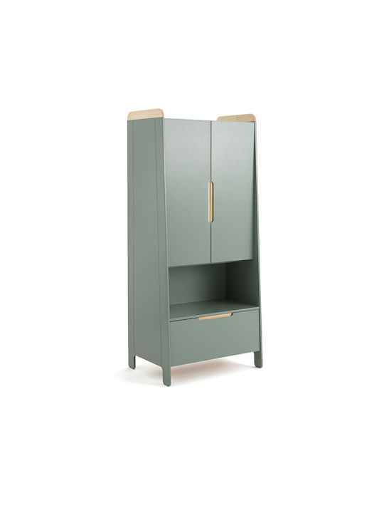 Ușă dublă Dulap cu 1 Sertar Verde 79x60x186cm