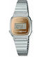 Casio Дигитален Мъжки Часовник Хронограф На Батерия със Сребриста Метална Гривна