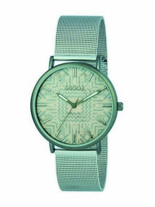 Snooz Ceas Barbati 40mm Baterie cu Brățară din Metal Argintie