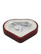 Keskor Heart Tabletop Heart Shaped Wedding Crown Case Silver Plated Silver 23x25.5cm