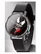 Super Kids Analog Watch with Rubber/Plastic Strap Black