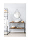 Mirrors & More Fine Wandspiegel mit Schwarz Metallischem Rahmen & LED Beleuchtung Durchmesser 60cm