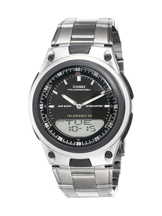 Casio Illuminator Damen Uhr mit Silber Metallarmband