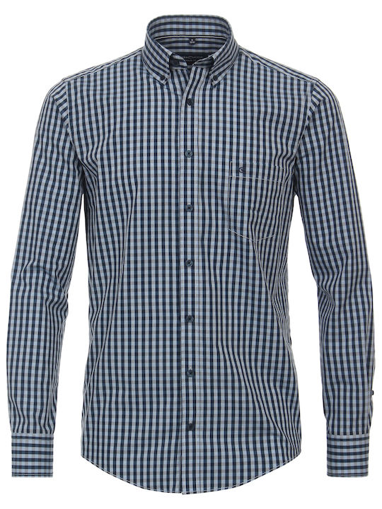 Casa Moda Men's Shirt Long Sleeve Checked Plaid