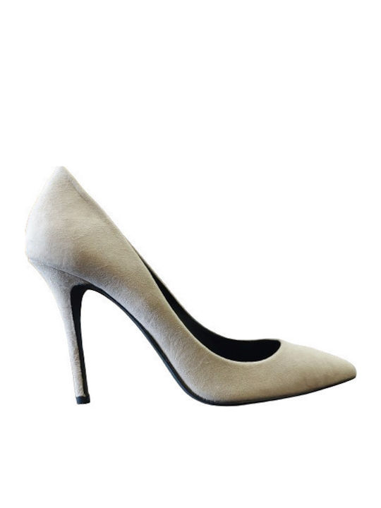 Mourtzi Leder Pumps mit Stiletto-Absatz Beige