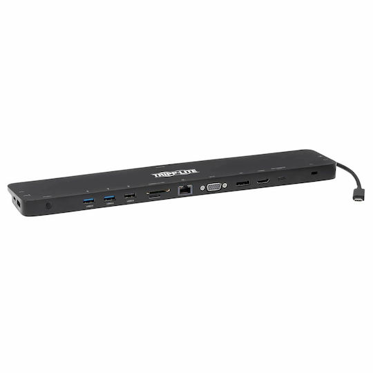 Eaton Tripp USB-C Dock USB-C Docking Station with HDMI/DisplayPort 4K PD Ethernet and Support for 3 Monitors Black