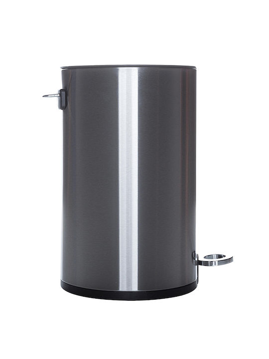 Sorema Bin Waste Bin Waste Metallic with Pedal Silver 3lt 1pcs