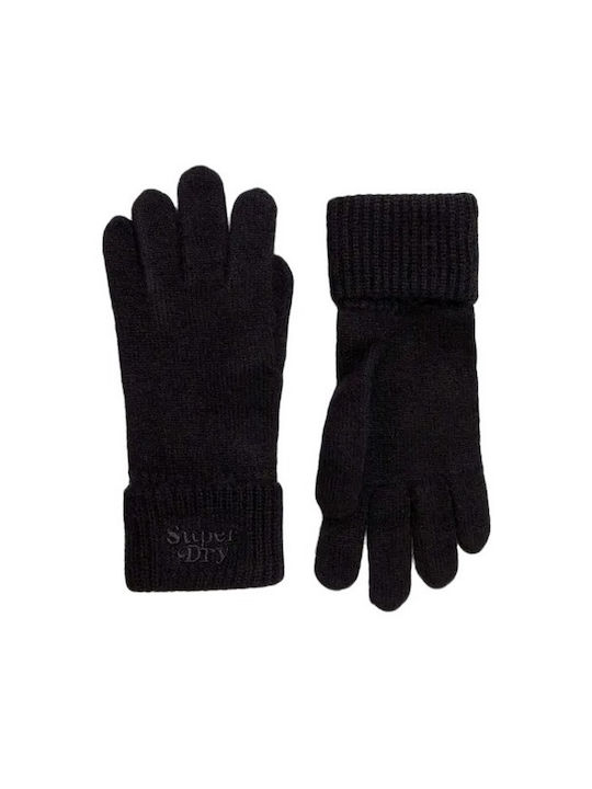Superdry Μαύρα Γυναικεία Πλεκτά Γάντια