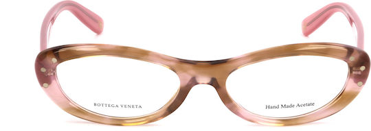 Bottega Veneta Γυναικείος Κοκκάλινος Σκελετός Γυαλιών Cat Eye Ροζ