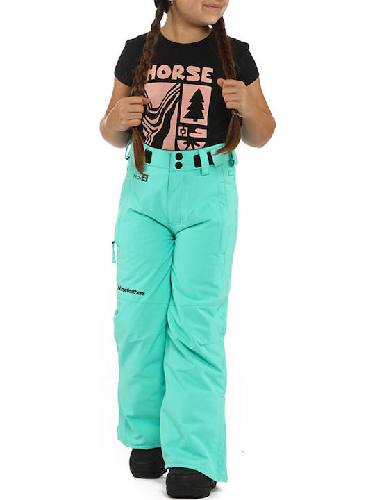 Horsefeathers Spire Ii OK061K Kids Dungarees for Ski & Snowboard Turquoise
