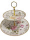 Karvounis Porcelain Dessert Tower Stand with 2 Tiers Multicolour