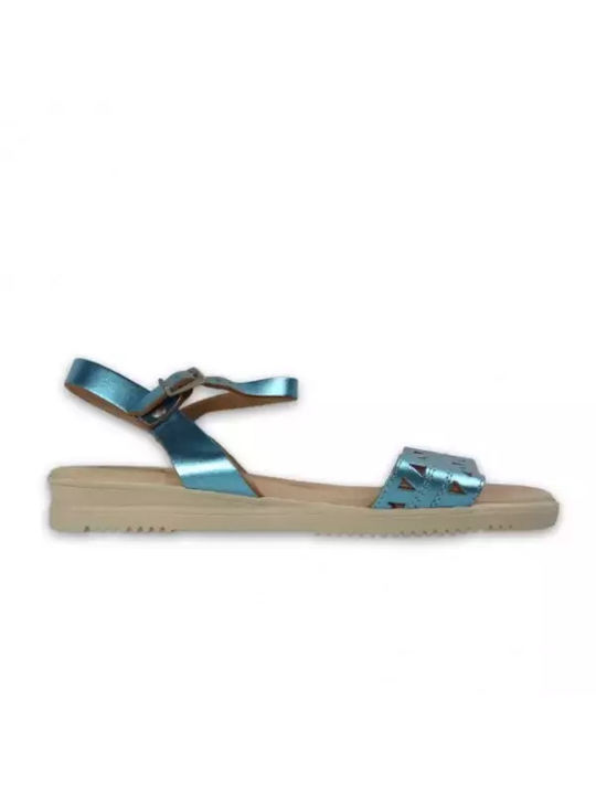 Adam's Shoes Damen Flache Sandalen in Blau Farbe