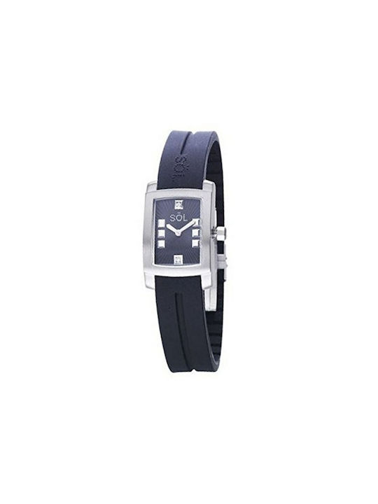 Sol Watch with Black Rubber Strap